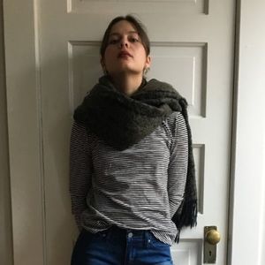 olive green chunky scarf